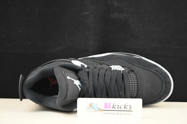 dh7138- air 4 jordan “black canvas” BestValue 1732 0602
